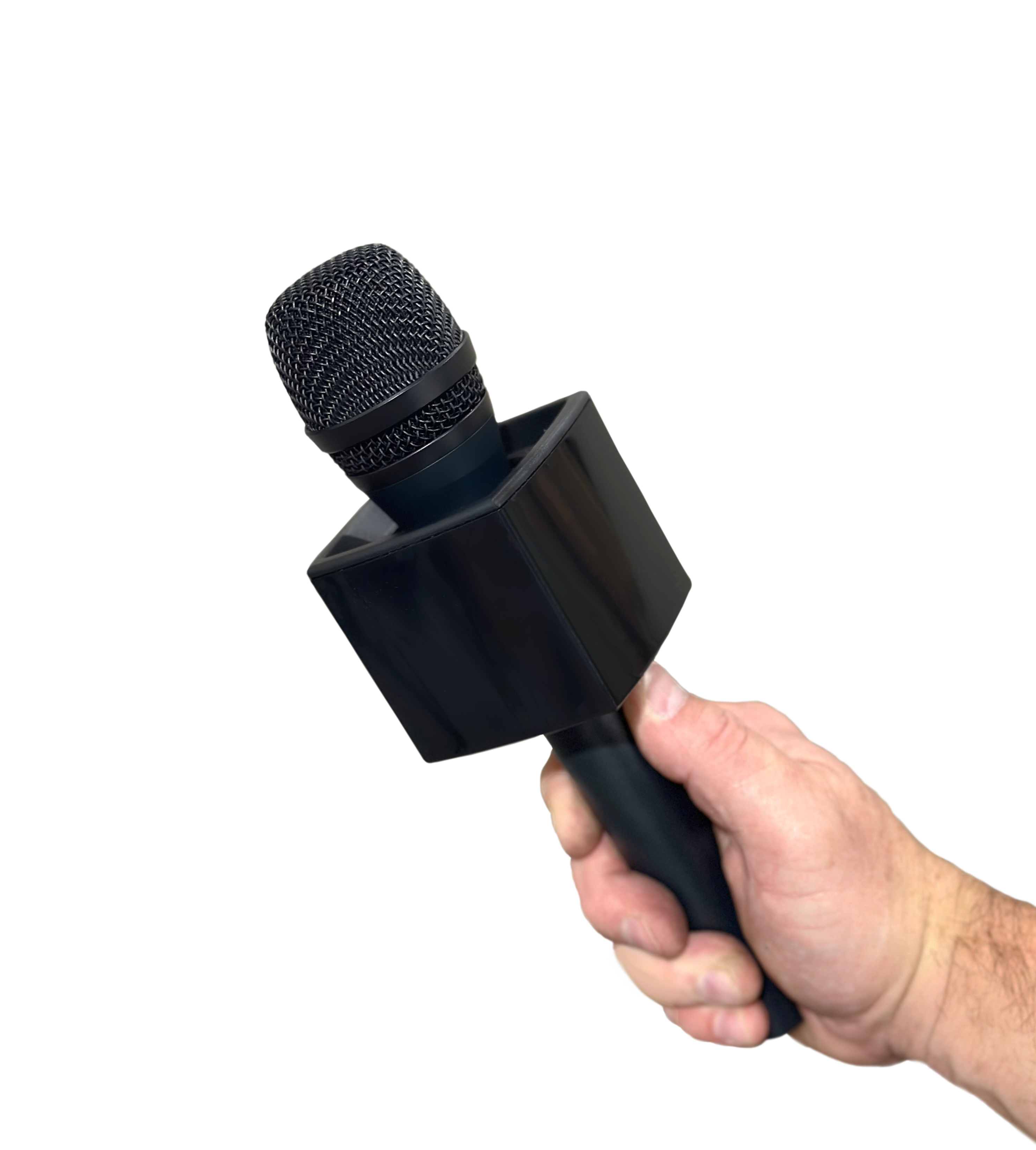 Square Black Microphone Flag