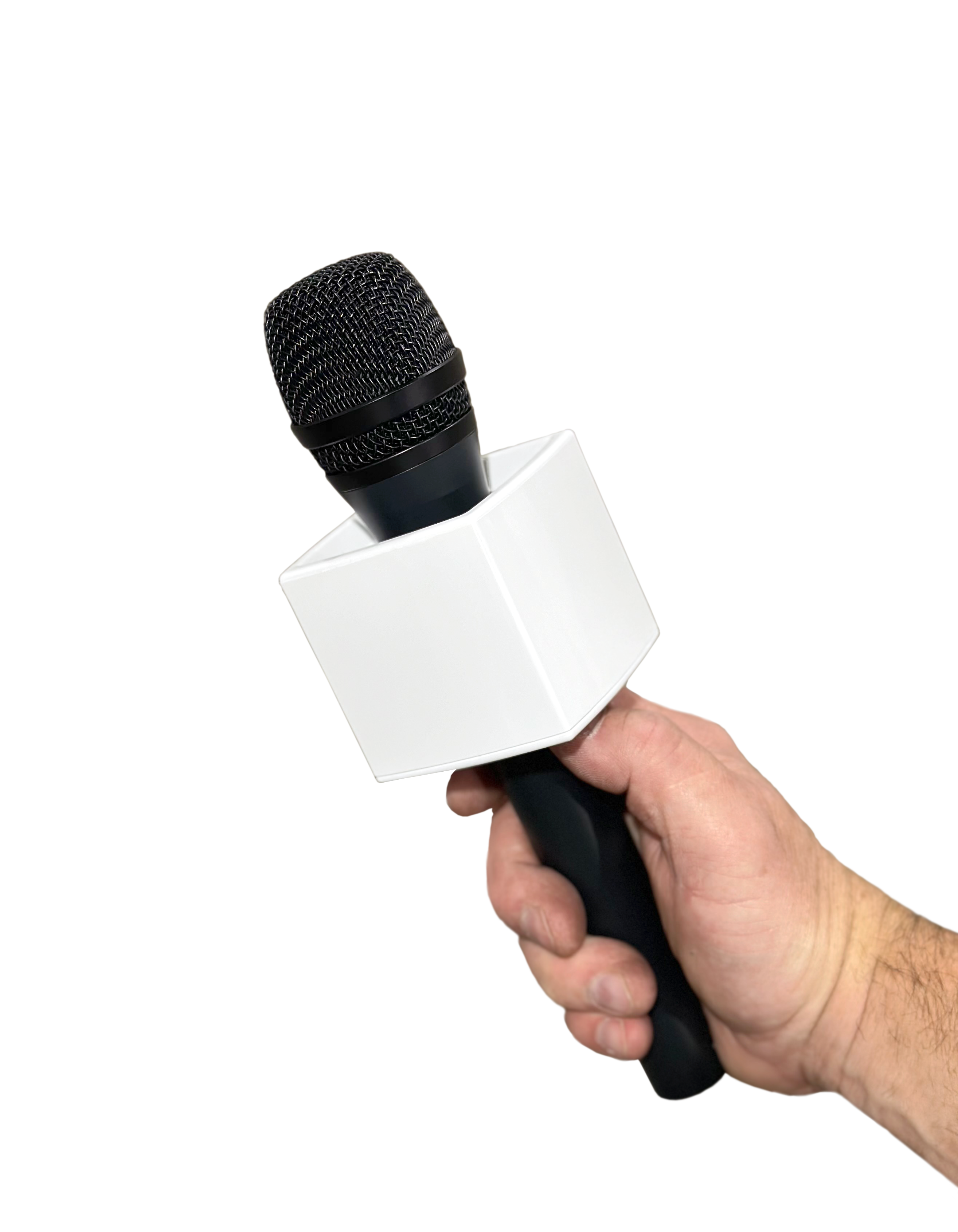 Square Whiite Microphone Flag