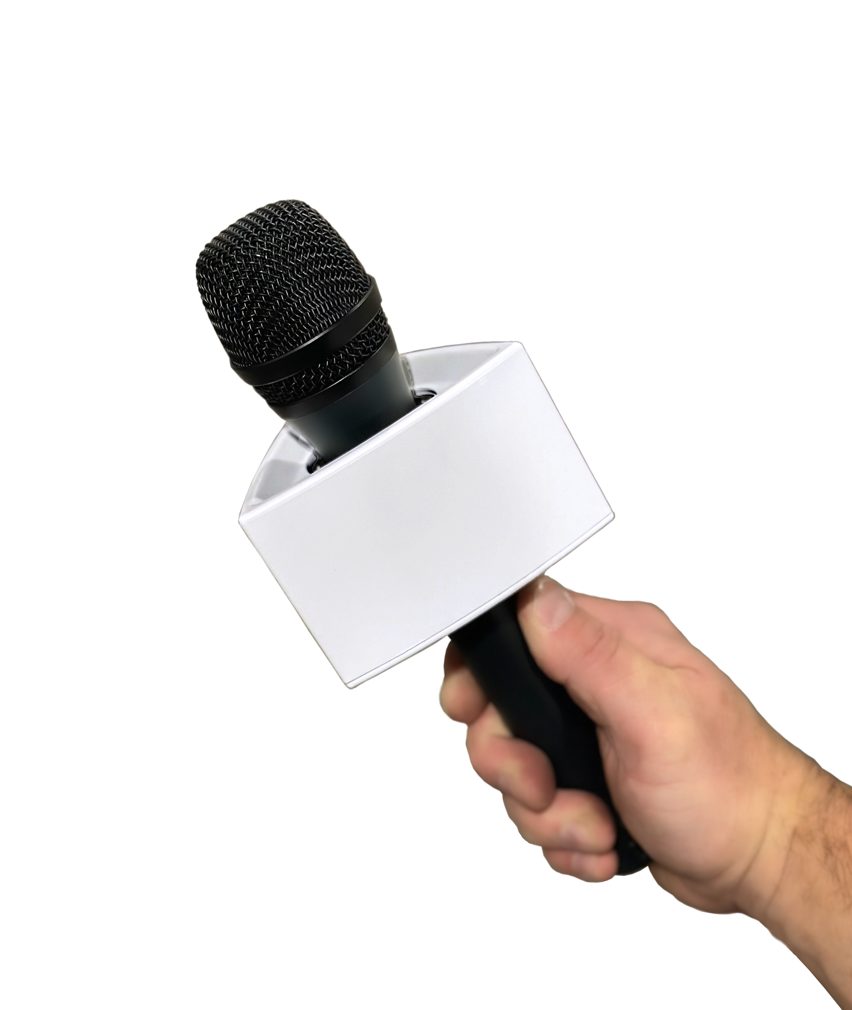 Triangular White Microphone Flag